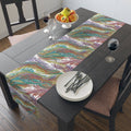 Space Feathers Caden Caraco Modern Art Decor Cotton Poly Table Runner