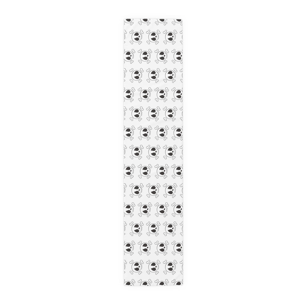 Cute Skulls Halloween Print Cotton Poly Table Runner