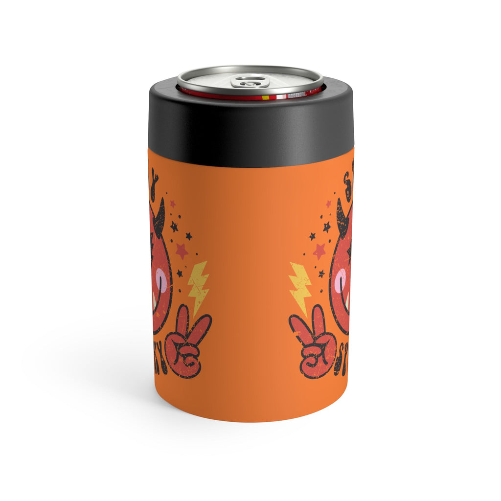 Stay Spooky Cute Devil Halloween Distressed Print Stainless Steel Can Holder