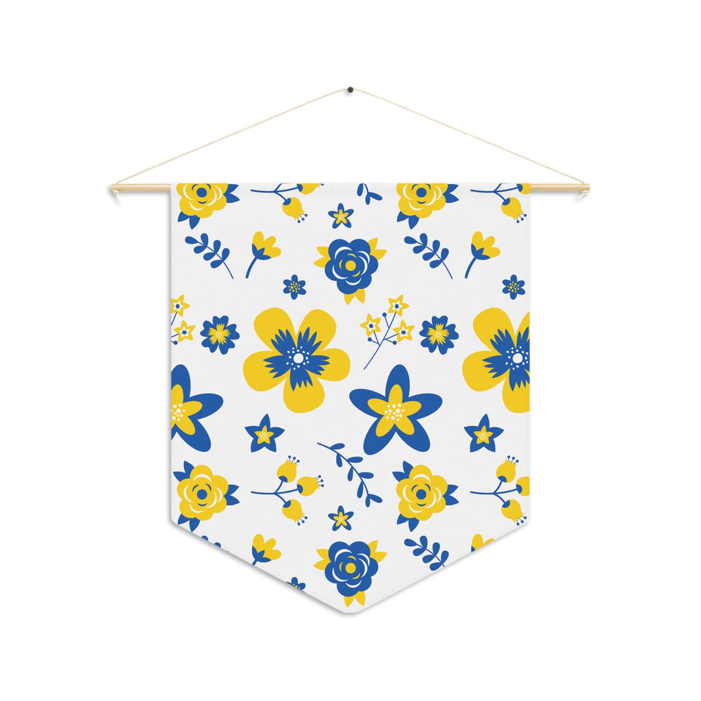 Ukraine Country Flowers Spring Decor Print Wall Hanging Banner Flag