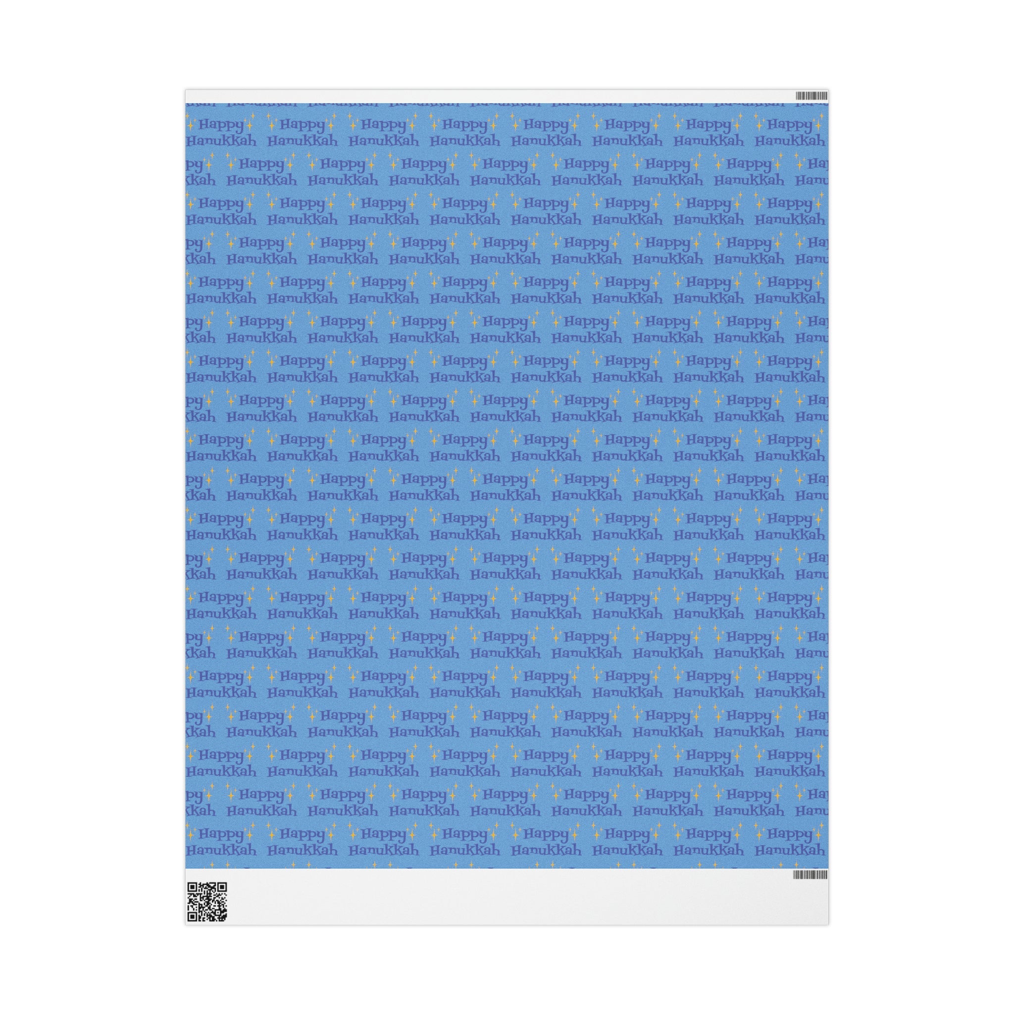 Happy Hanukkah Starburst Atomic Mid Century Retro Style Holiday Gift Wrap Paper - Glossy Or Matte