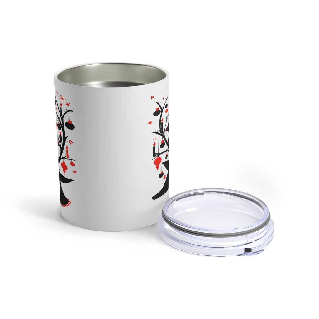Reindeer Ornaments Retro Christmas Print Stainless Steel Tumbler 10oz