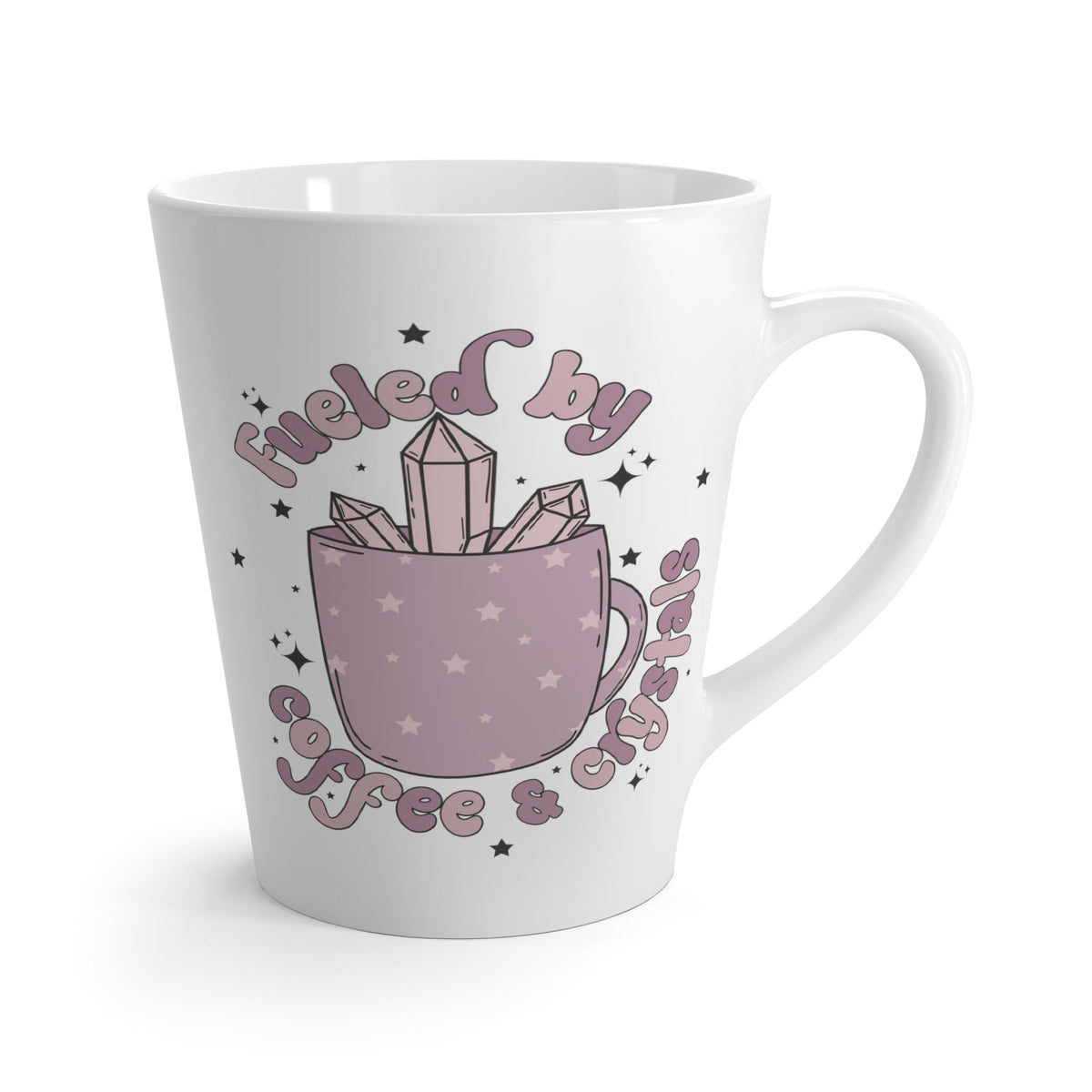 Fueled By Coffee And Crystals Celestial Latte Mug