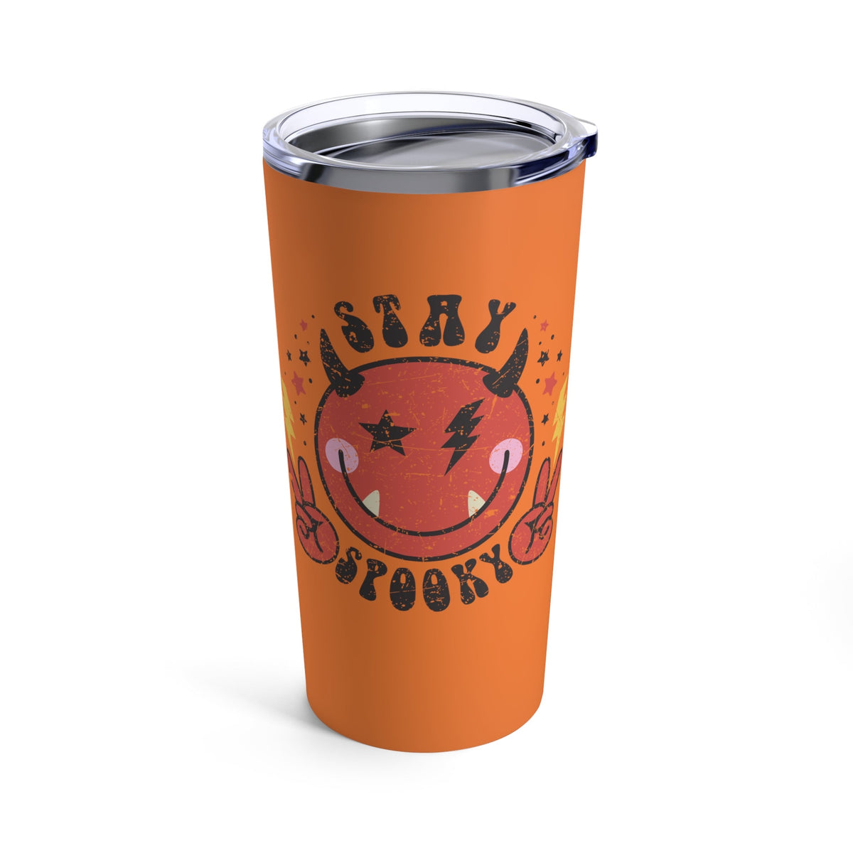 Stay Spooky Cute Devil Halloween Orange Stainless Steel Tumbler 20oz