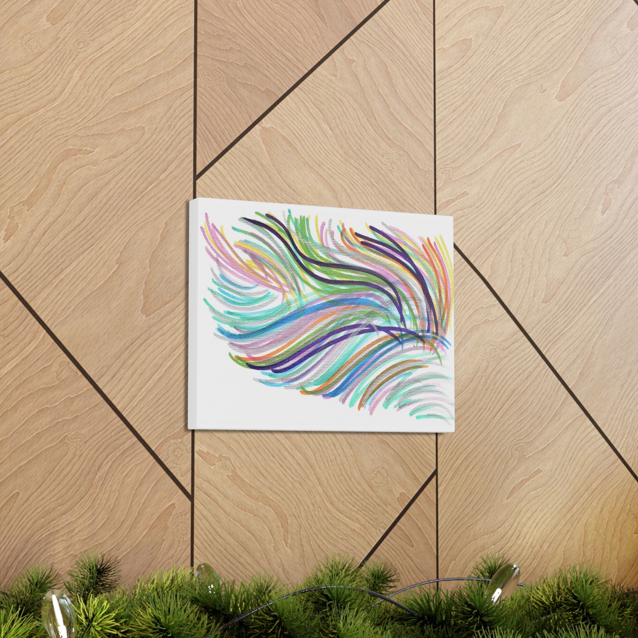 Space Feather Caden Caraco Canvas Gallery Wrap