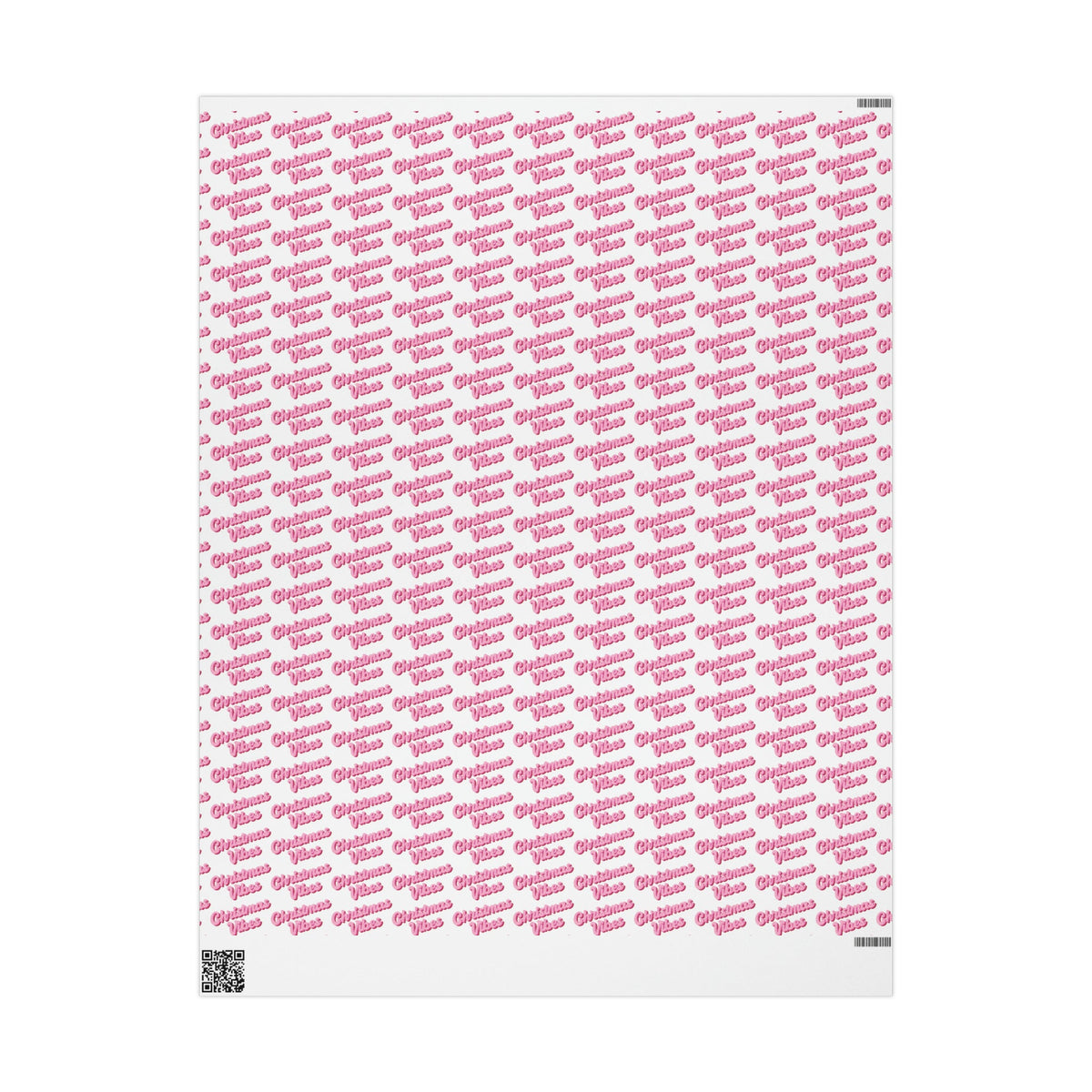 Pink Christmas Vibes Retro Style Christmas Holiday Gift Wrap Paper - Glossy Or Matte