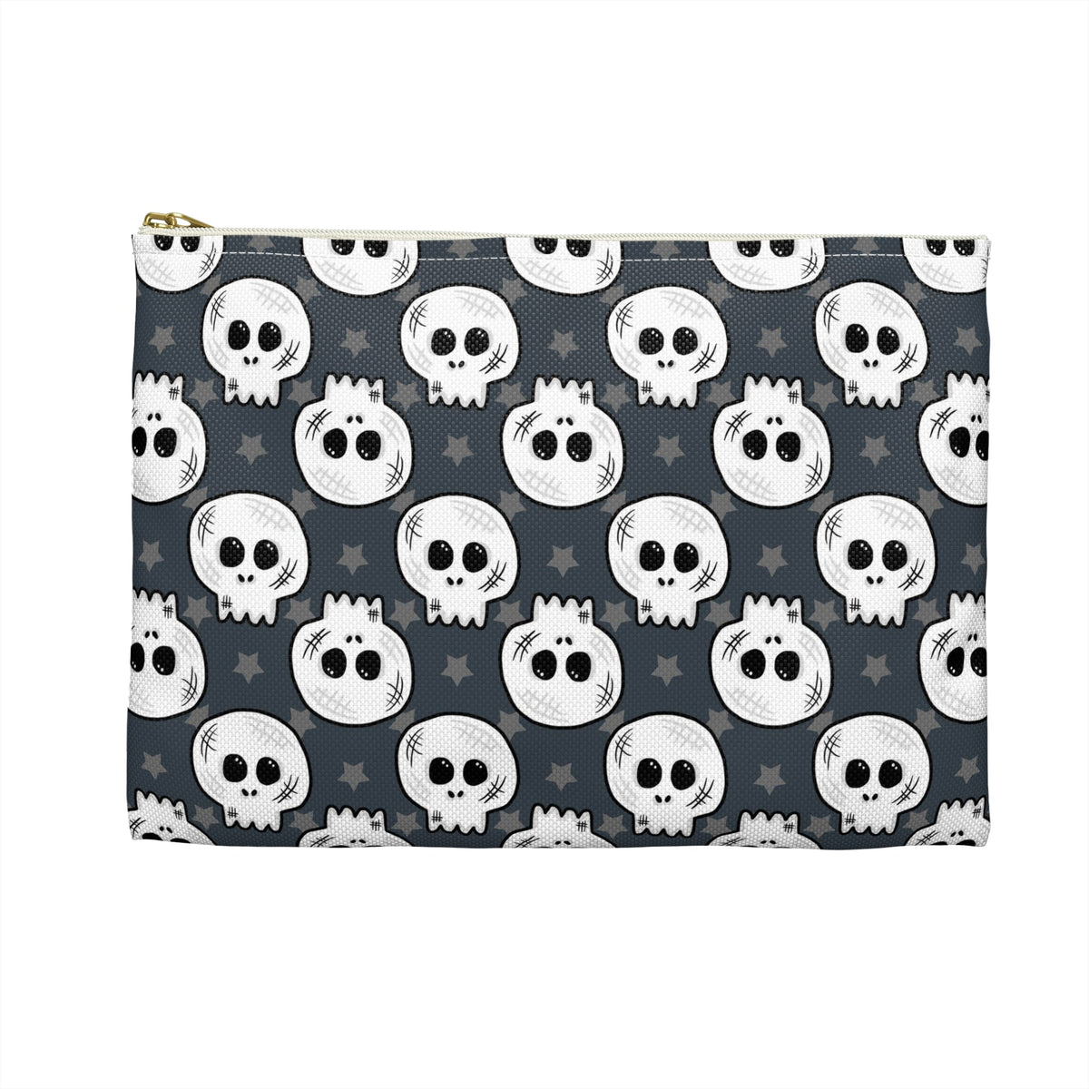 Skulls And Stars Halloween Print Polyester Accessory Pouch Travel Bag