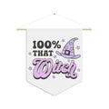100% That Witch Halloween Print Wall Hanging Banner Flag