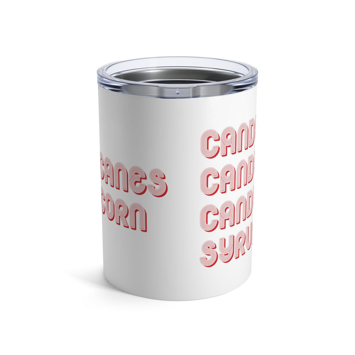 The Elf Four Main Food Groups Candy Candy Canes Candy Corn Syrup Christmas Elf Inspired Stainless Steel Tumbler 10oz