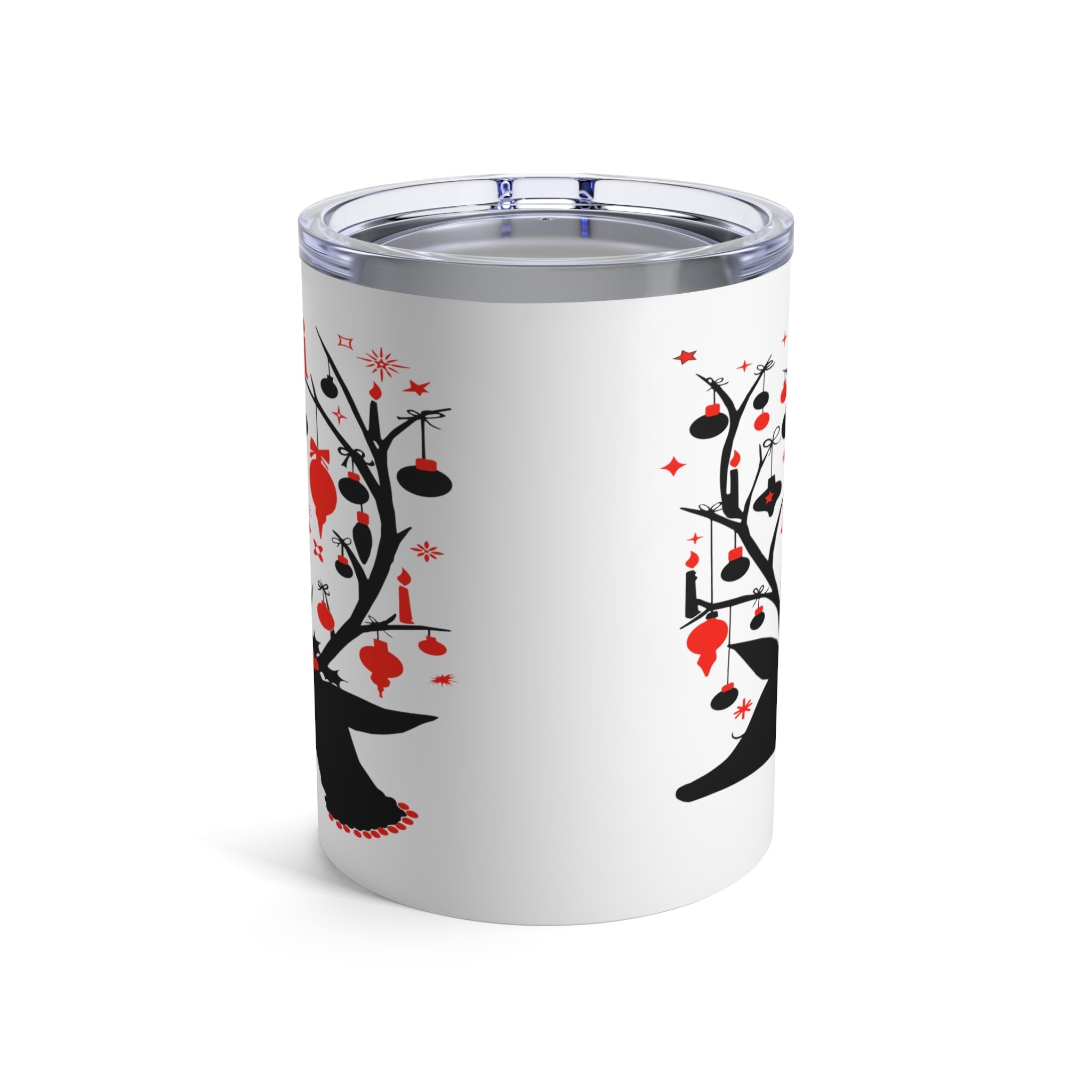 Reindeer Ornaments Retro Christmas Print Stainless Steel Tumbler 10oz