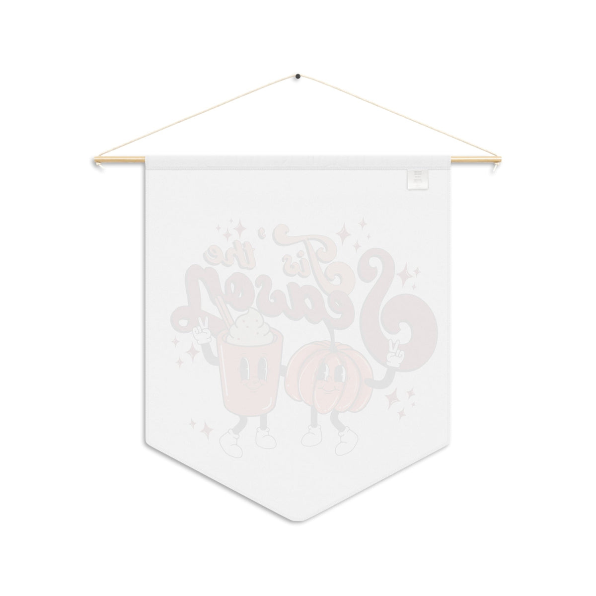 Tis The Season For Pumpkin Spice Friends Retro Style Fall Autumn Wall Hanging Banner Flag