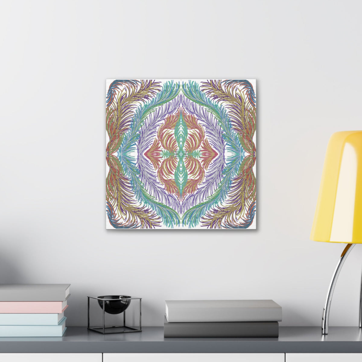 Space Feathers Variation 3 Caden Caraco Canvas Gallery Wrap