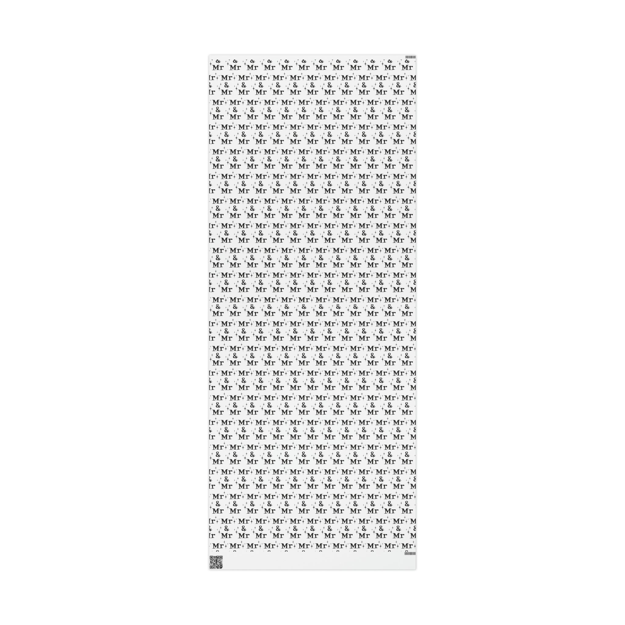 Mr. And Mr. Atomic Mid Century Retro Style Wedding Holiday Gift Wrap Paper - Glossy Or Matte