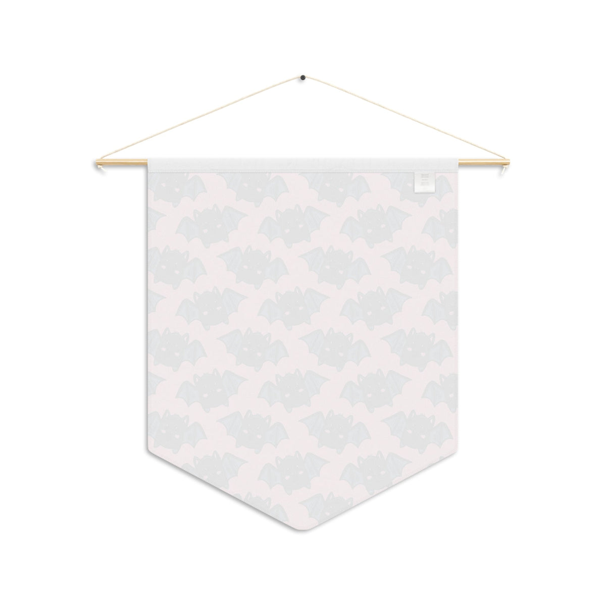 Cute Pink Bat Halloween Decor Print Wall Hanging Banner Flag