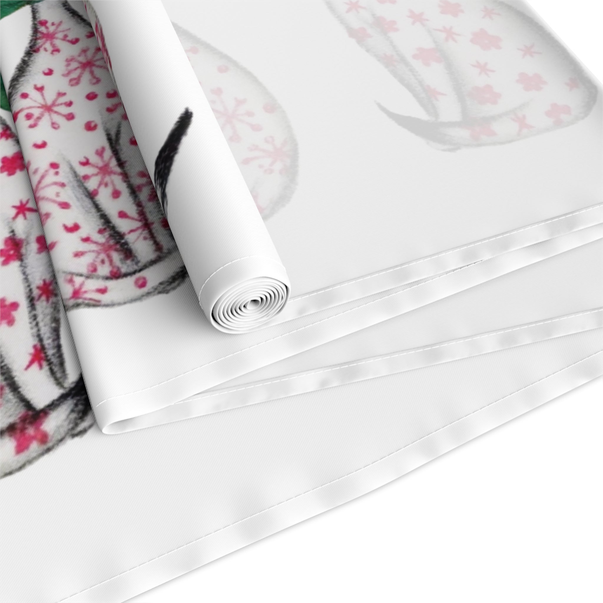 Christmas Cats Retro Style Table Runner
