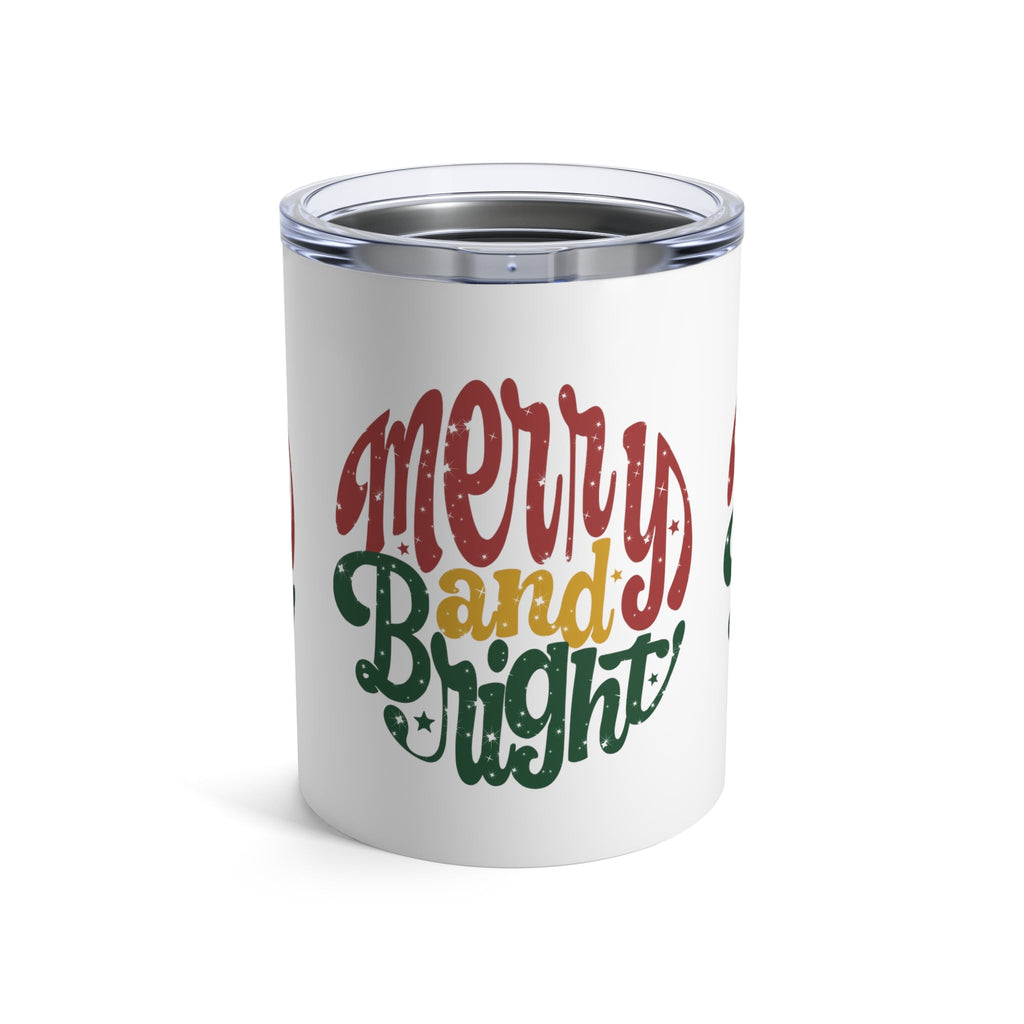 Merry And Bright Christmas Stainless Steel Tumbler 10oz