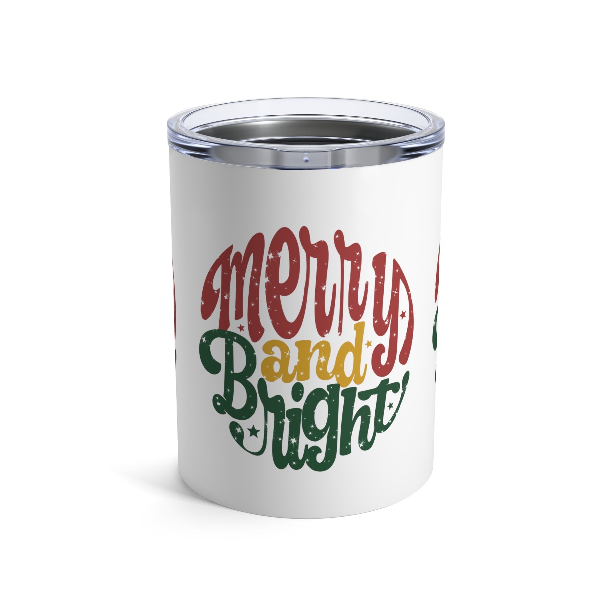 Merry And Bright Christmas Stainless Steel Tumbler 10oz