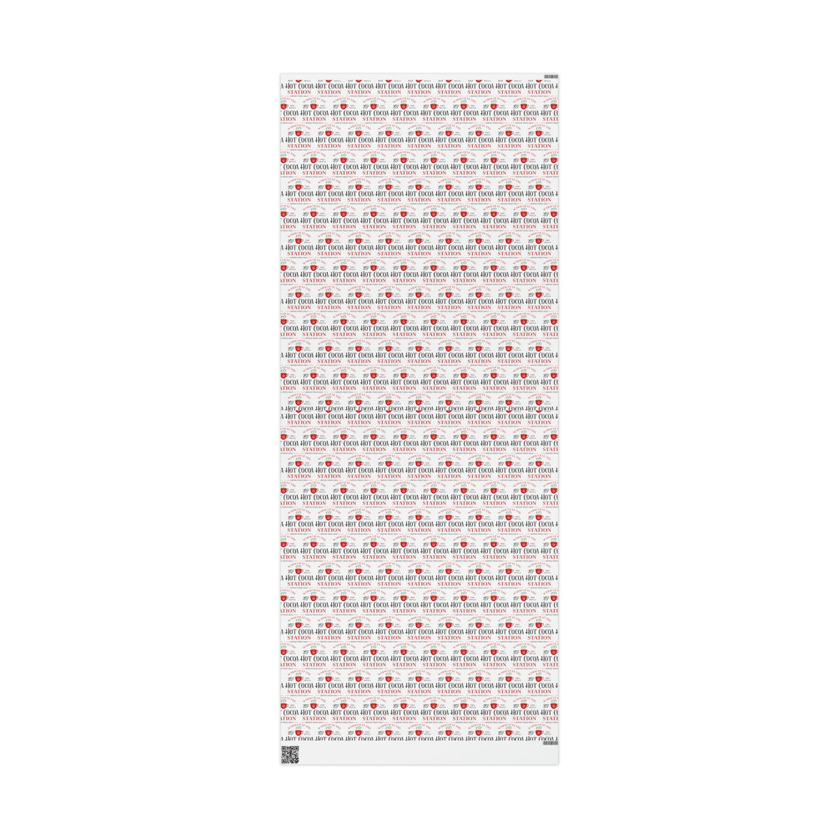 Warm Up At The Hot Cocoa Station Christmas Print Holiday Gift Wrap Paper - Glossy Or Matte