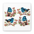 Retro Bluebirds Canvas Gallery Wrap
