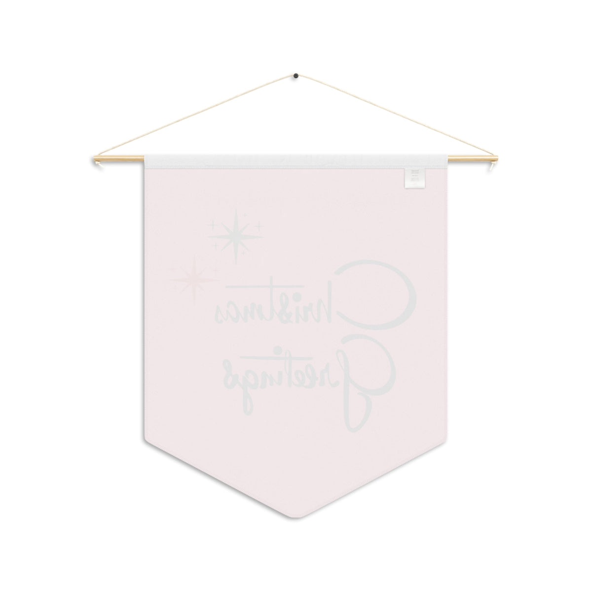 Christmas Greetings Starburst Retro Mid Century Pink Christmas Print Style Decor Print Wall Hanging Banner Flag