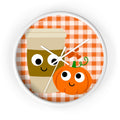 Pumpkin Spice Love White Wall Clock