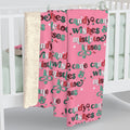 Candy Cane Wishes And Mistletoe Kisses Sherpa Fleece Blanket