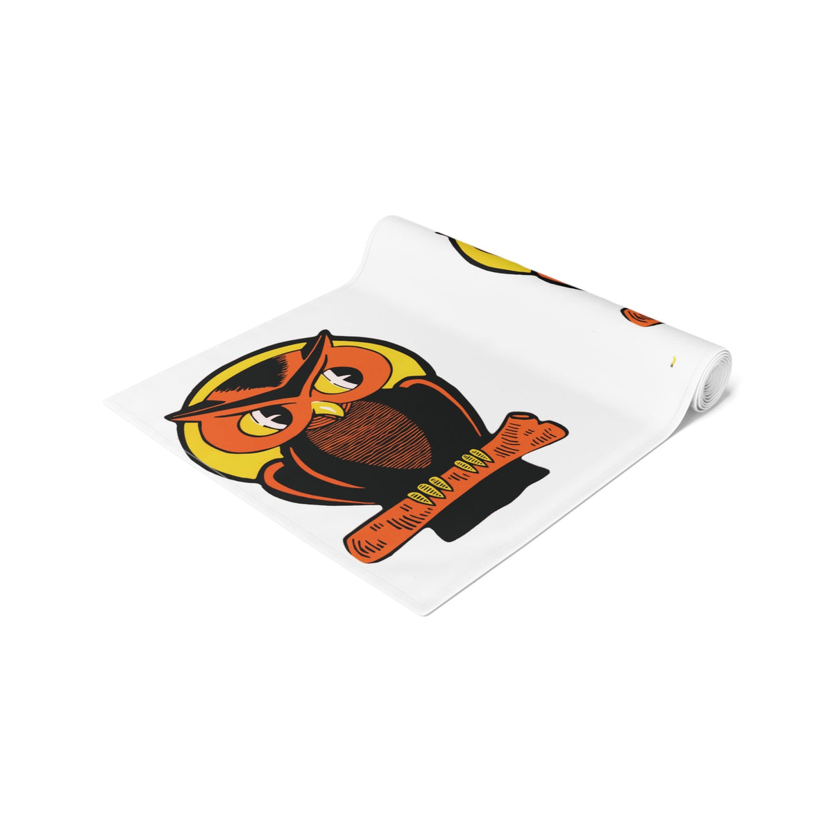 Halloween Owl Retro Halloween Print Decor Cotton Poly Table Runner