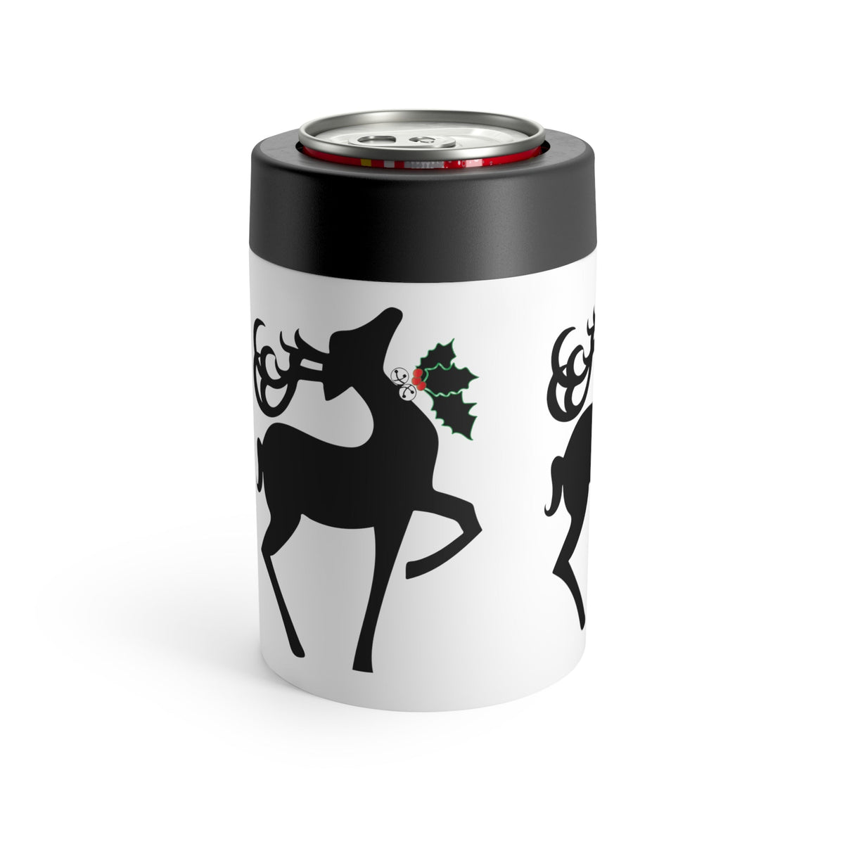 Christmas Reindeer Retro Christmas Print Stainless Steel Can Holder