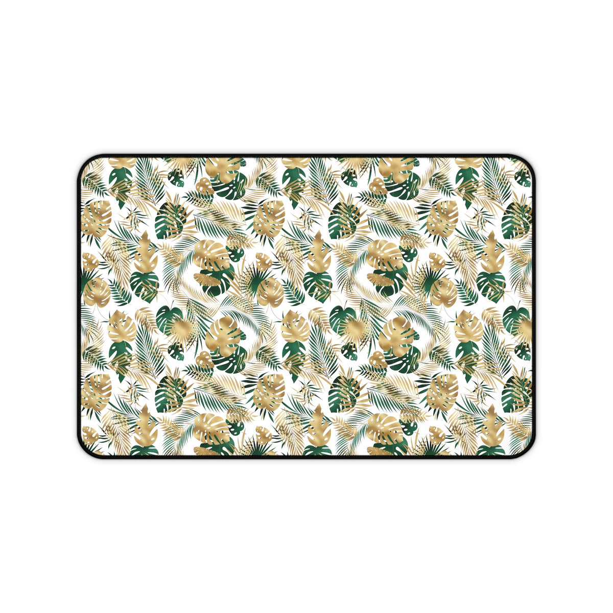 Gold and Green Palm Desk Mat - 3 size options