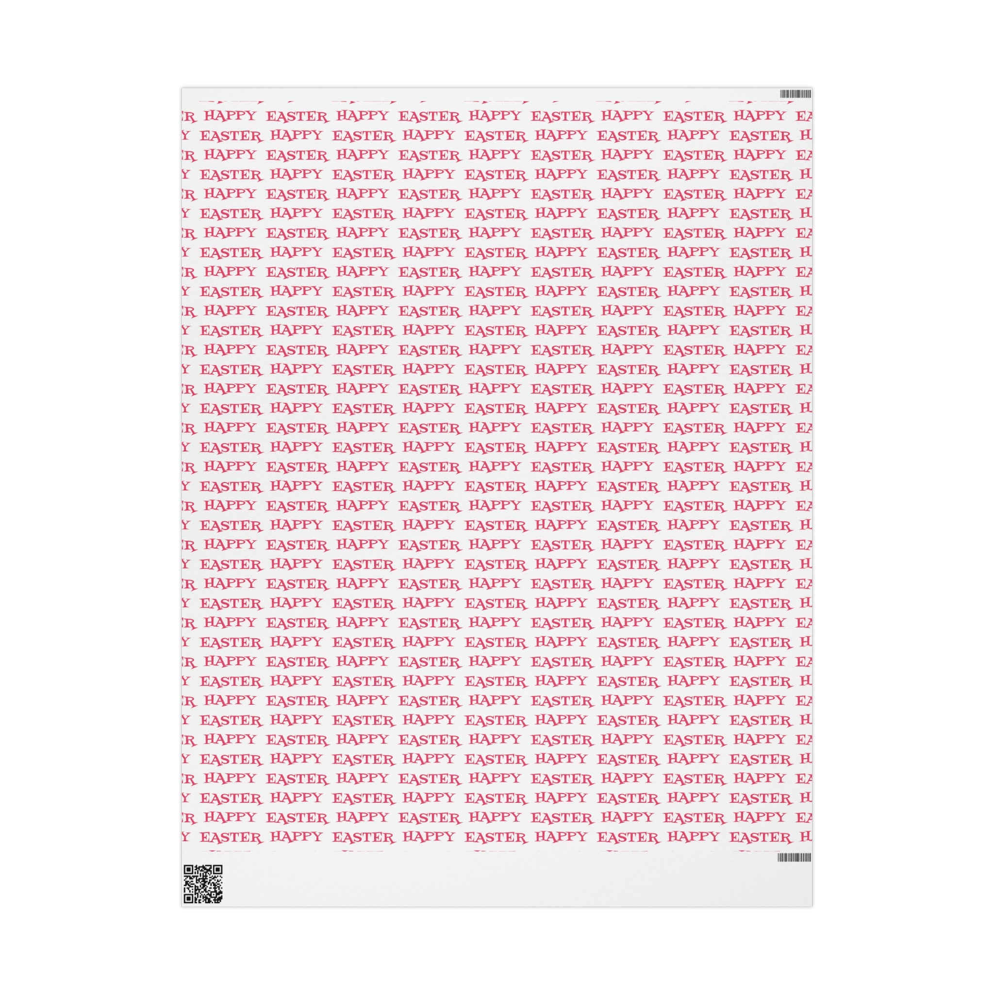 Happy Easter Pink And White Atomic Retro Style Holiday Gift Wrap Paper - Glossy Or Matte