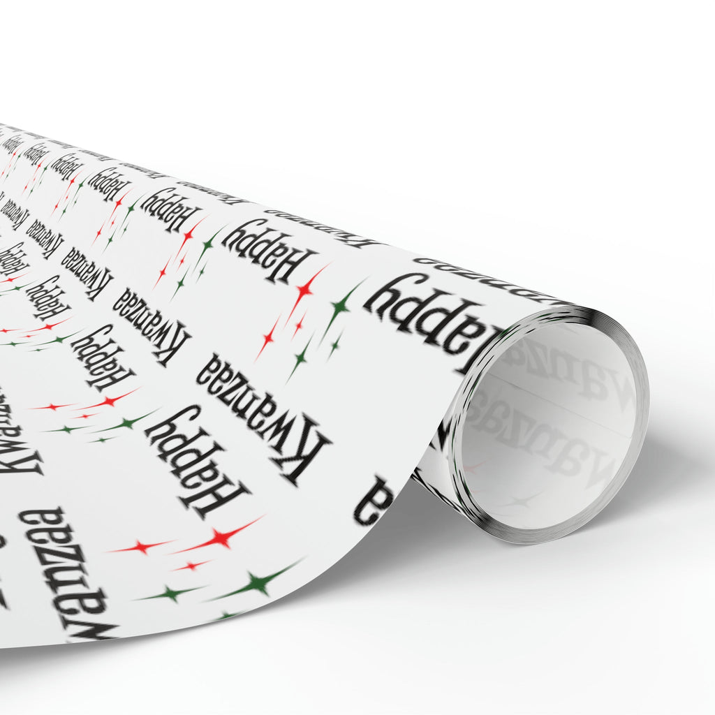 Happy Kwanzaa Starburst Atomic Retro Style Holiday Gift Wrap Paper - Glossy Or Matte