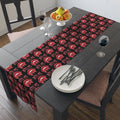 Bite Me Vampire Fangs Bloody Halloween Black Decor Cotton Poly Table Runner