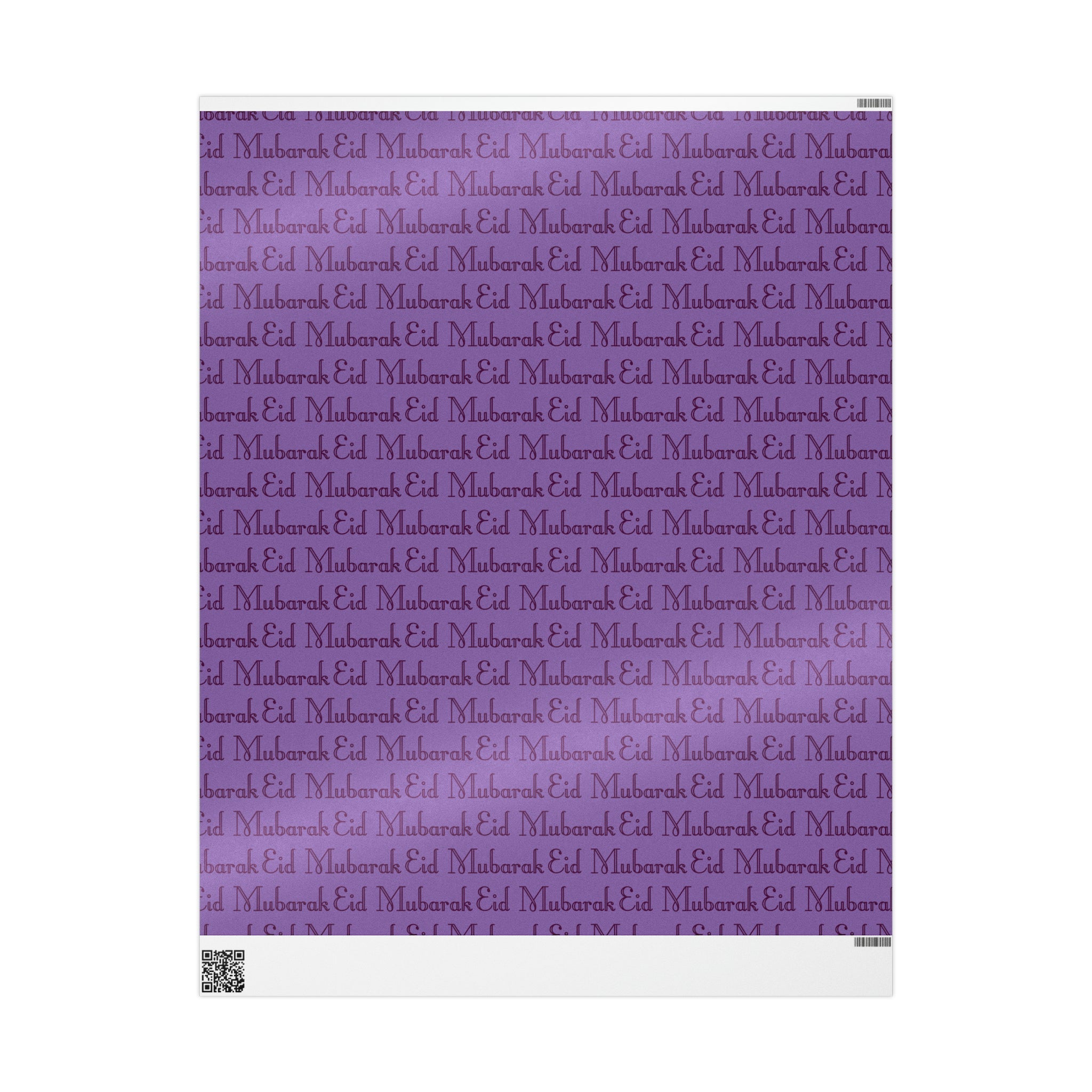 Eid Mubarak Purple Holiday Gift Wrap Paper - Glossy Or Matte