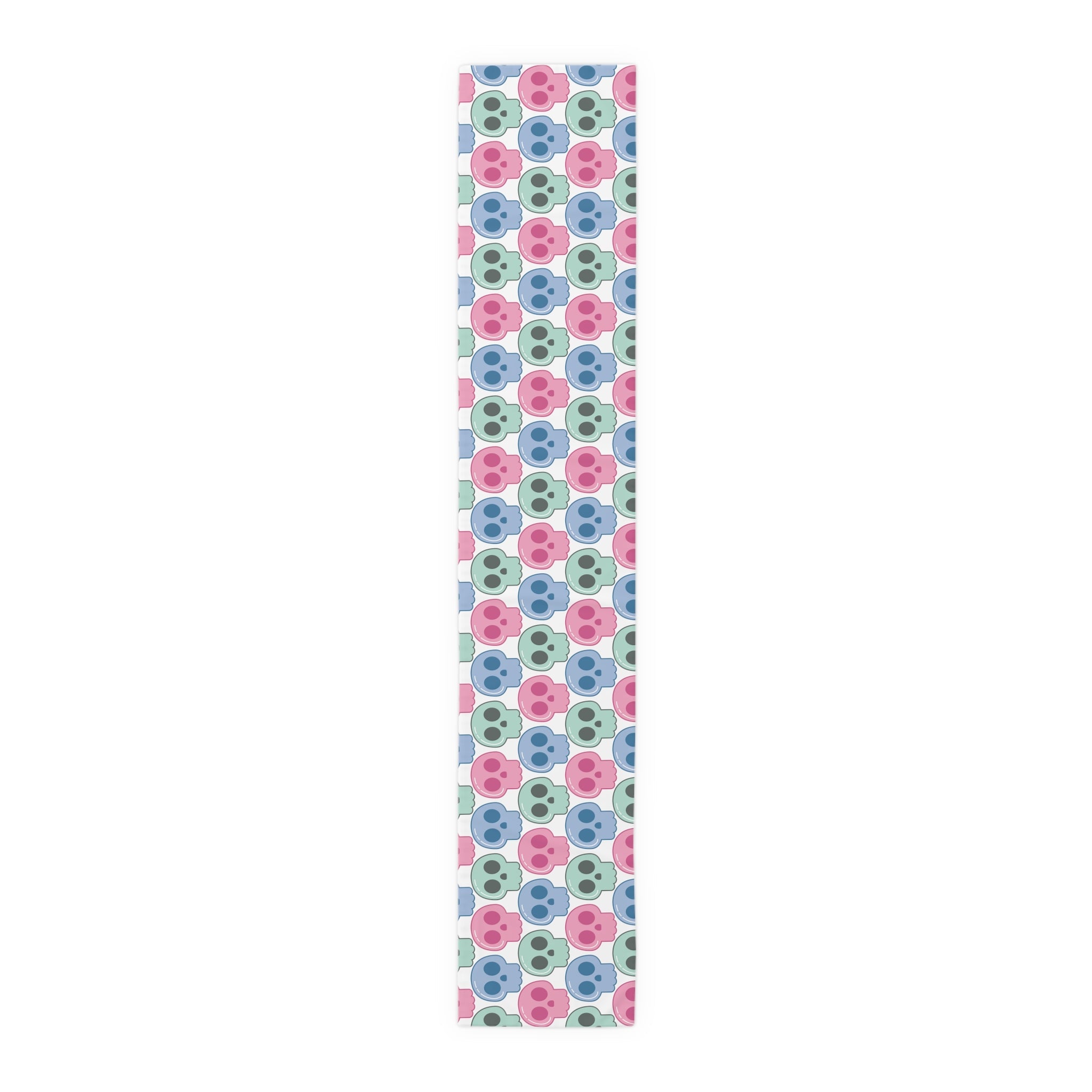 Pastel Goth Cute Halloween Skulls Home Decor Cotton Poly Table Runner