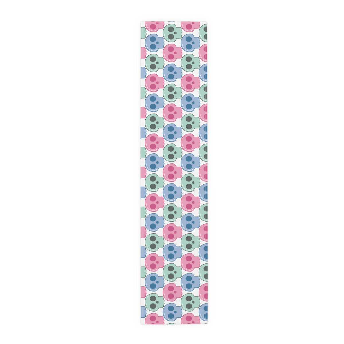 Pastel Goth Cute Halloween Skulls Home Decor Cotton Poly Table Runner