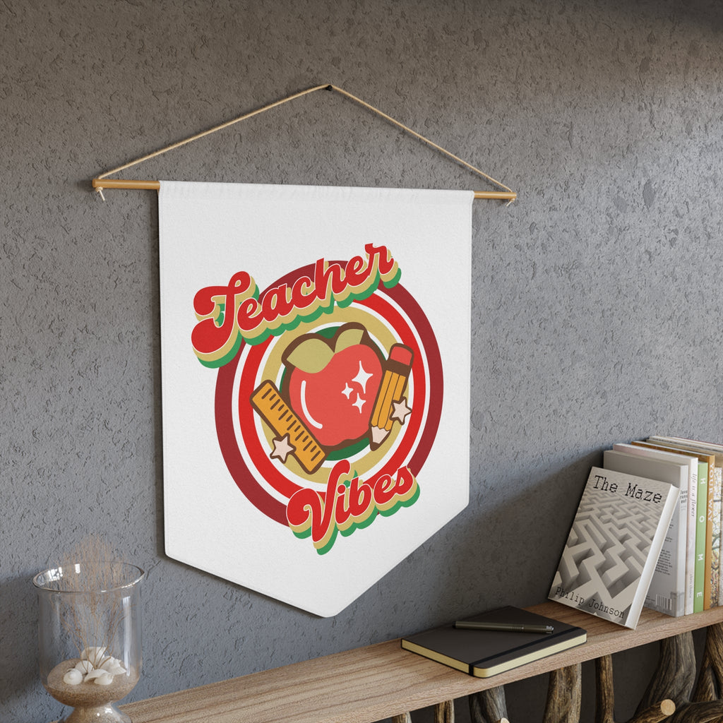 Teacher Vibes Print Wall Hanging Banner Flag