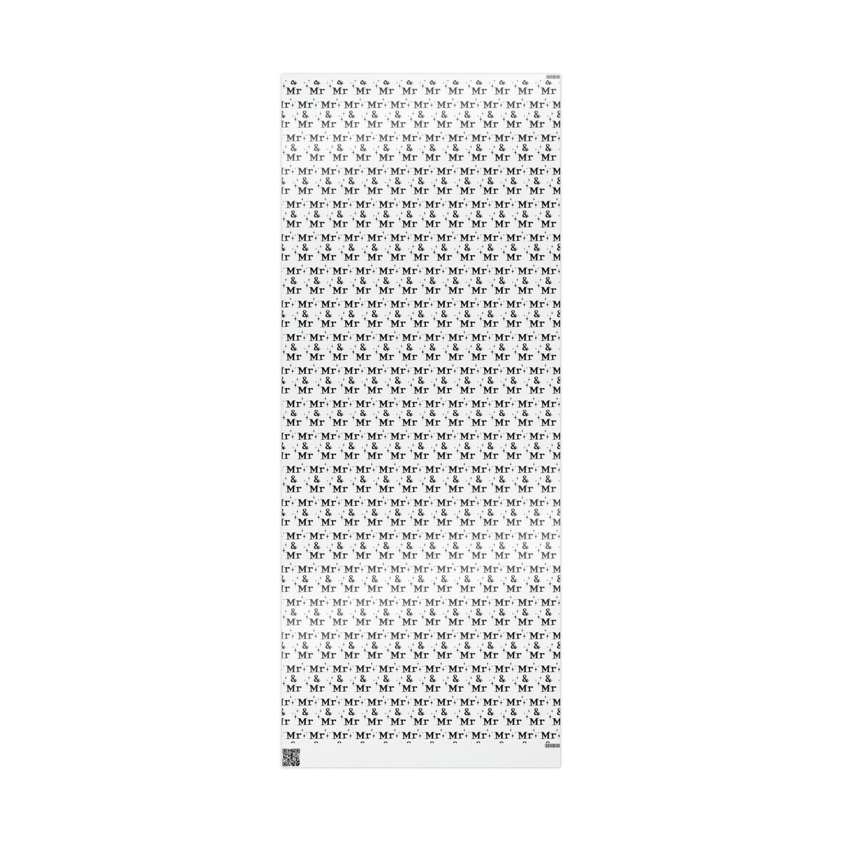 Mr. And Mr. Atomic Mid Century Retro Style Wedding Holiday Gift Wrap Paper - Glossy Or Matte