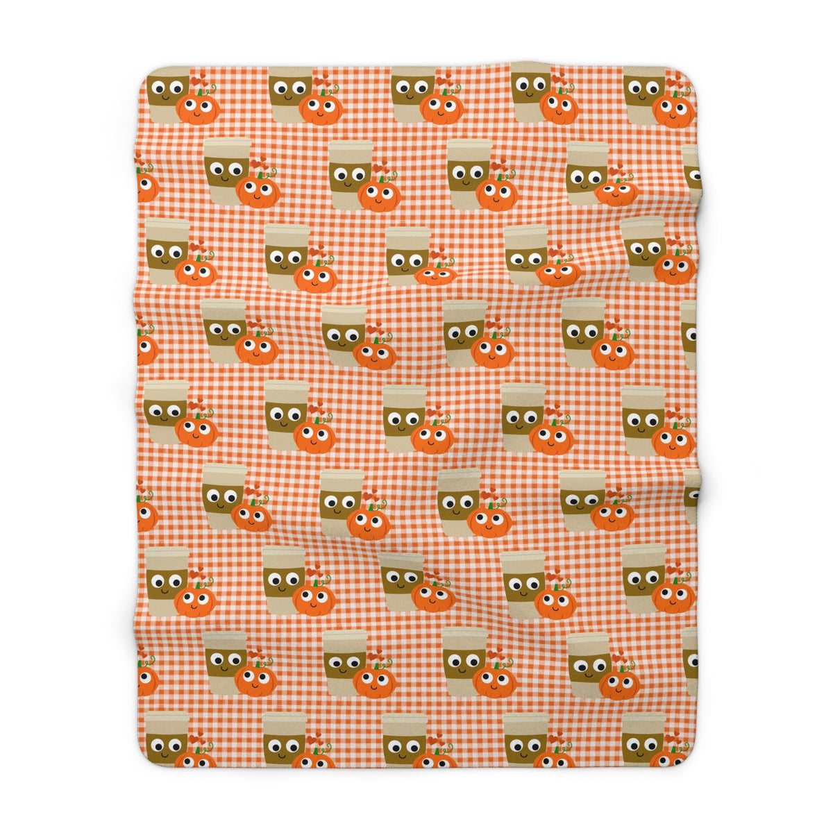 Pumpkin Spice Love Fall Autumn Sherpa Fleece Blanket