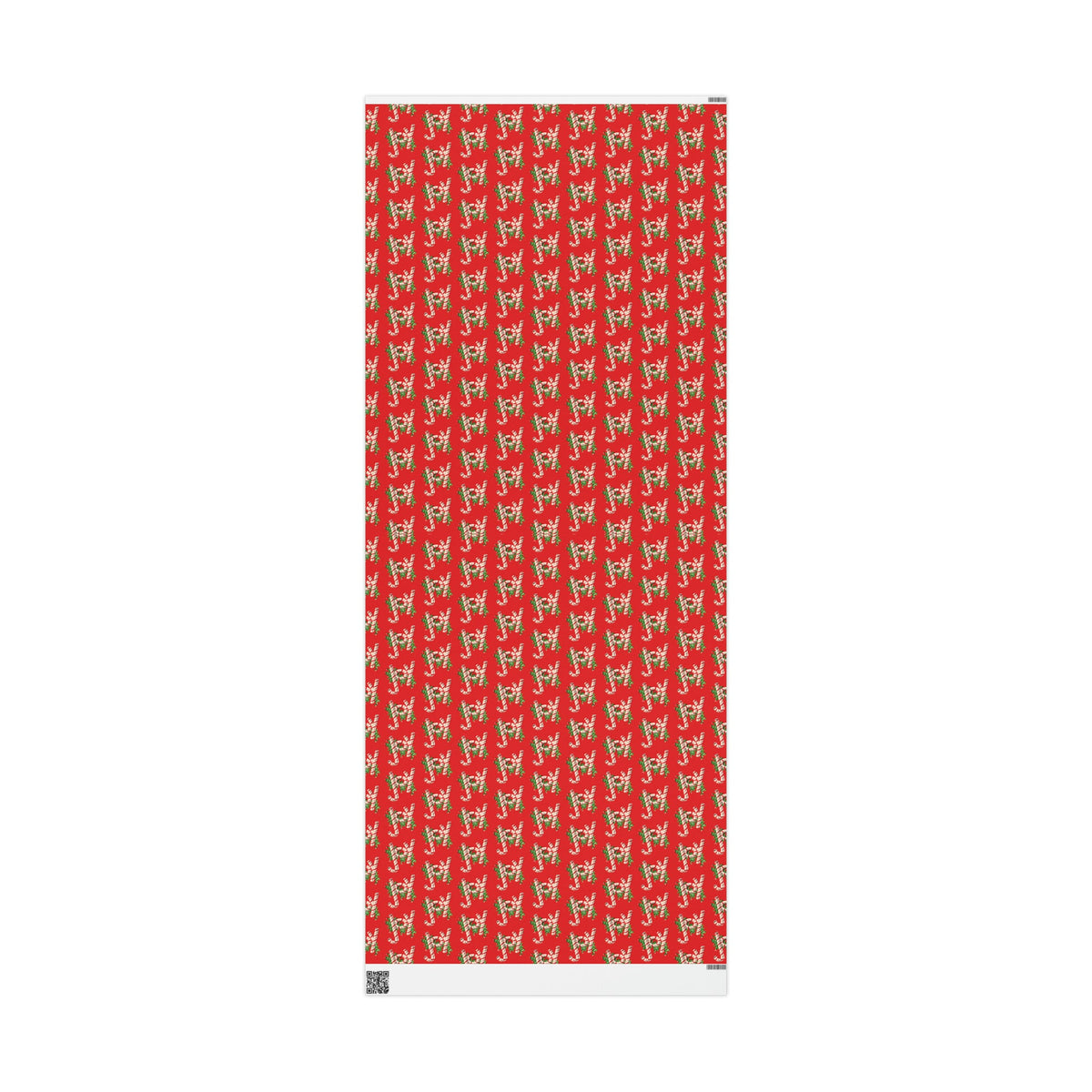 Joy Candy Canes Retro Christmas Holiday Gift Wrap Paper - Glossy Or Matte
