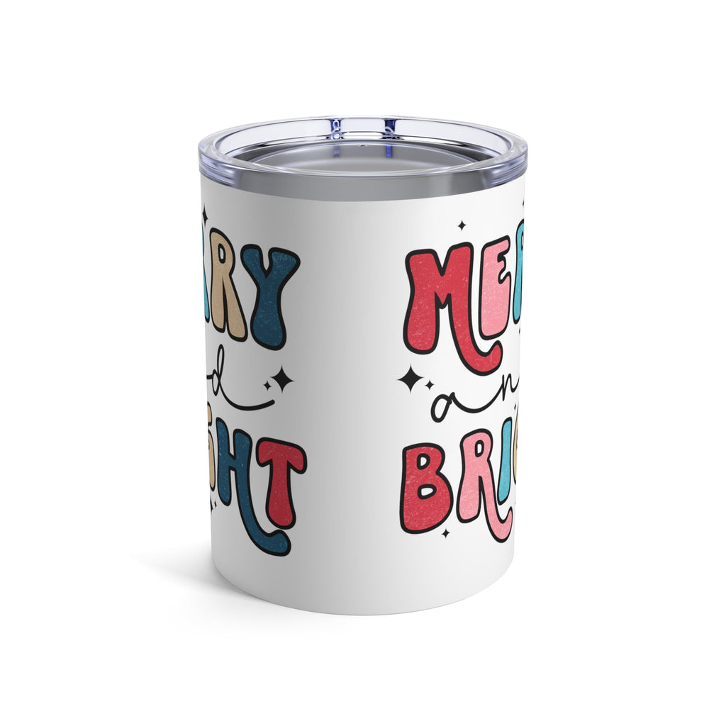 Merry And Bright Christmas Stainless Steel Tumbler 10oz