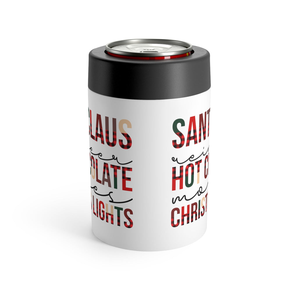 Santa Claus Reindeer Hot Chocolate Movies Christmas Lights Christmas Stainless Steel Can Holder