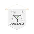 Martini Cocktails Mid Century Retro Style Wall Hanging Banner Flag