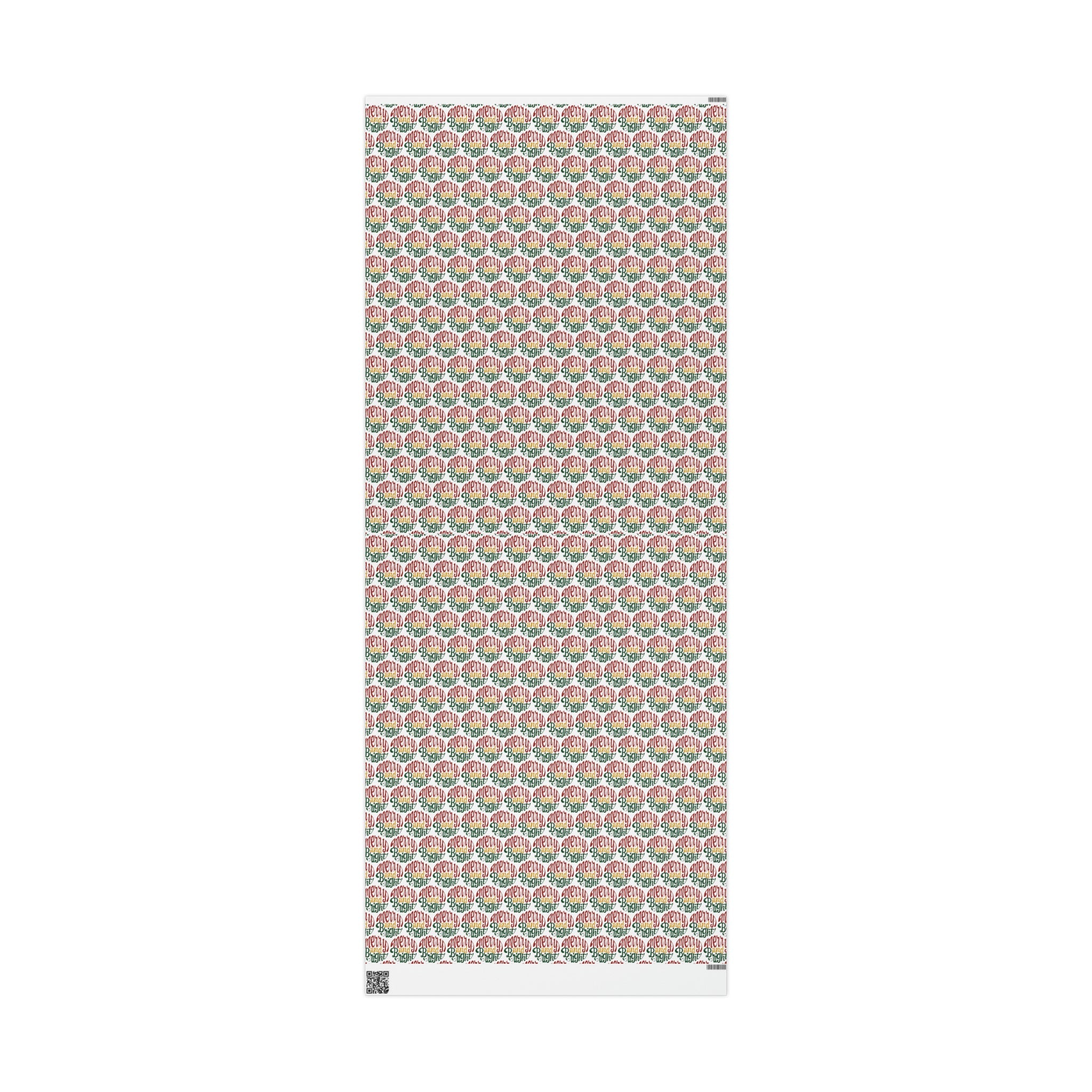 Merry And Bright Christmas Print Holiday Gift Wrap Paper - Glossy Or Matte
