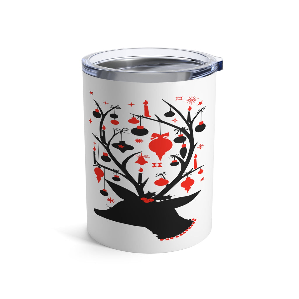 Reindeer Ornaments Retro Christmas Print Stainless Steel Tumbler 10oz