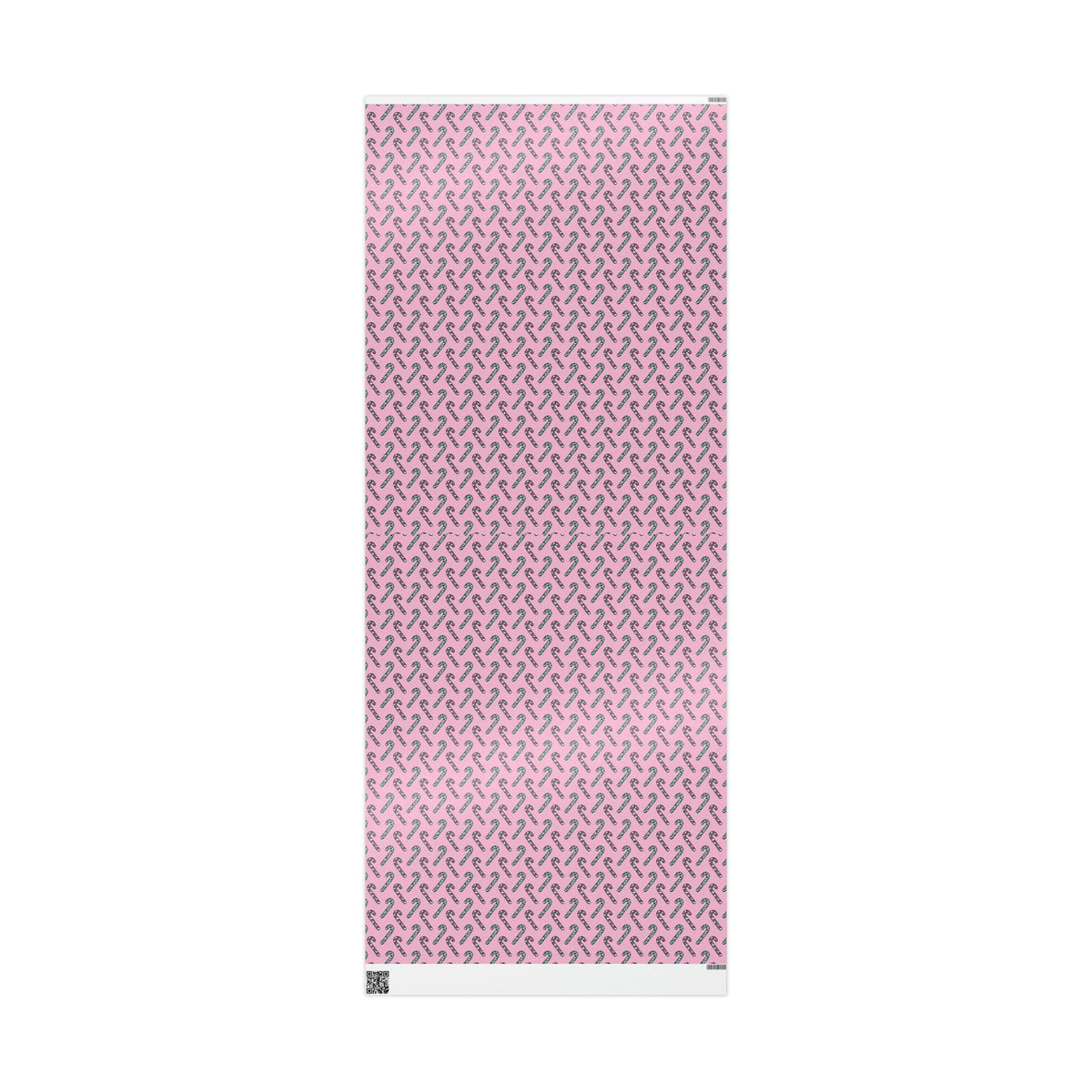 Pink And Teal Pastel Candy Canes Pink Christmas Print Holiday Gift Wrap Paper - Glossy Or Matte