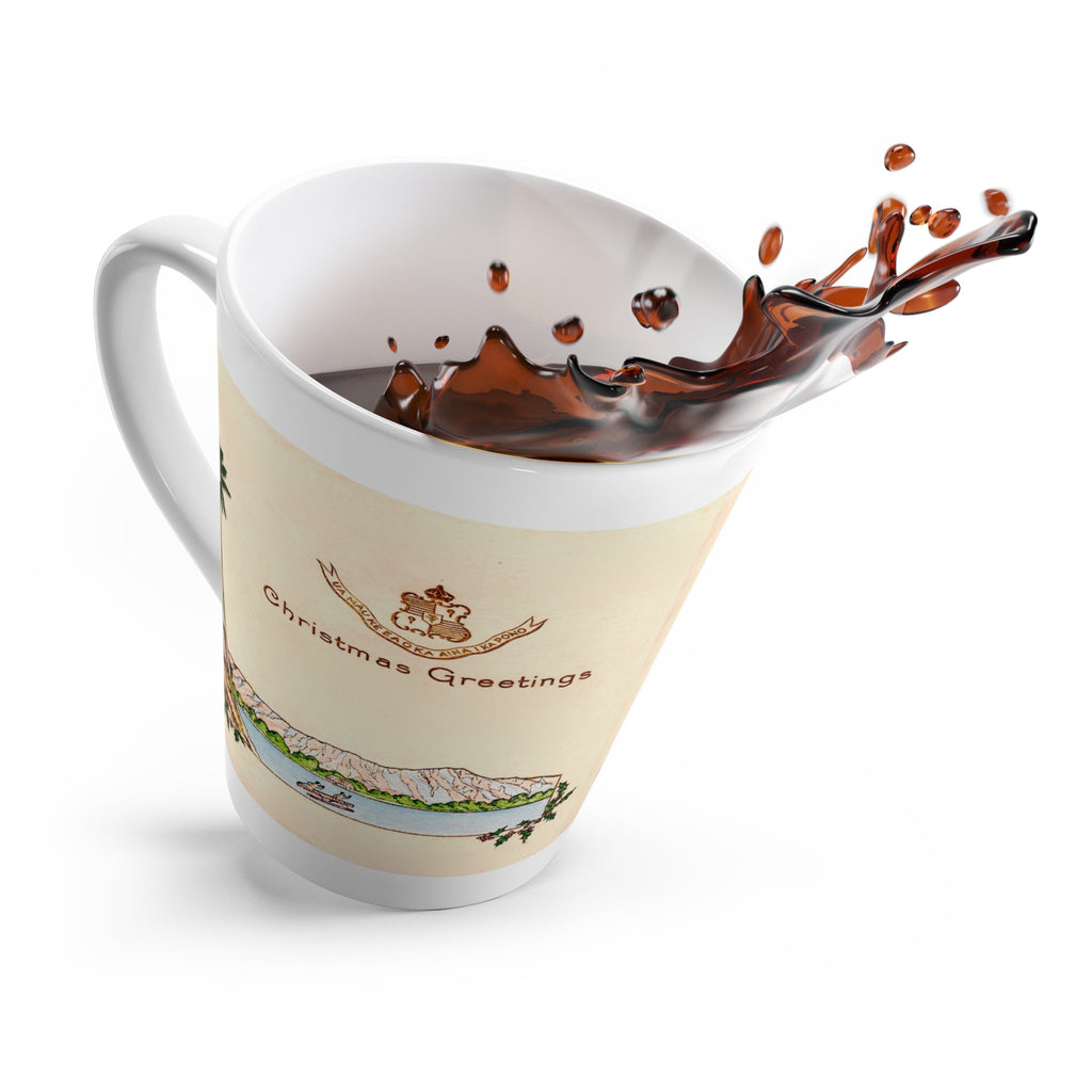 Christmas Greetings Hawaii Retro Christmas Print Latte Coffee Mug
