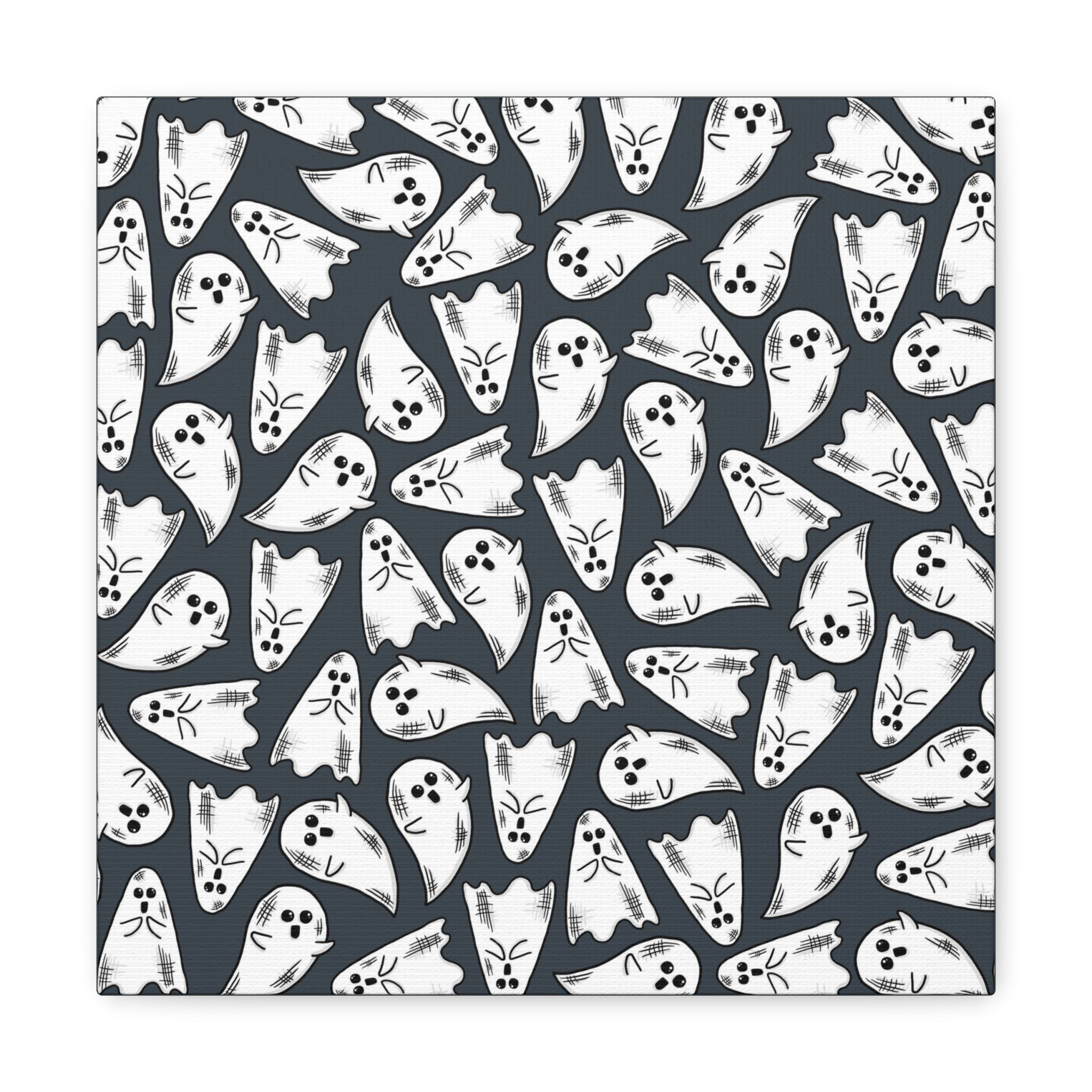 Cute Halloween Ghosts Print Canvas Gallery Wrap