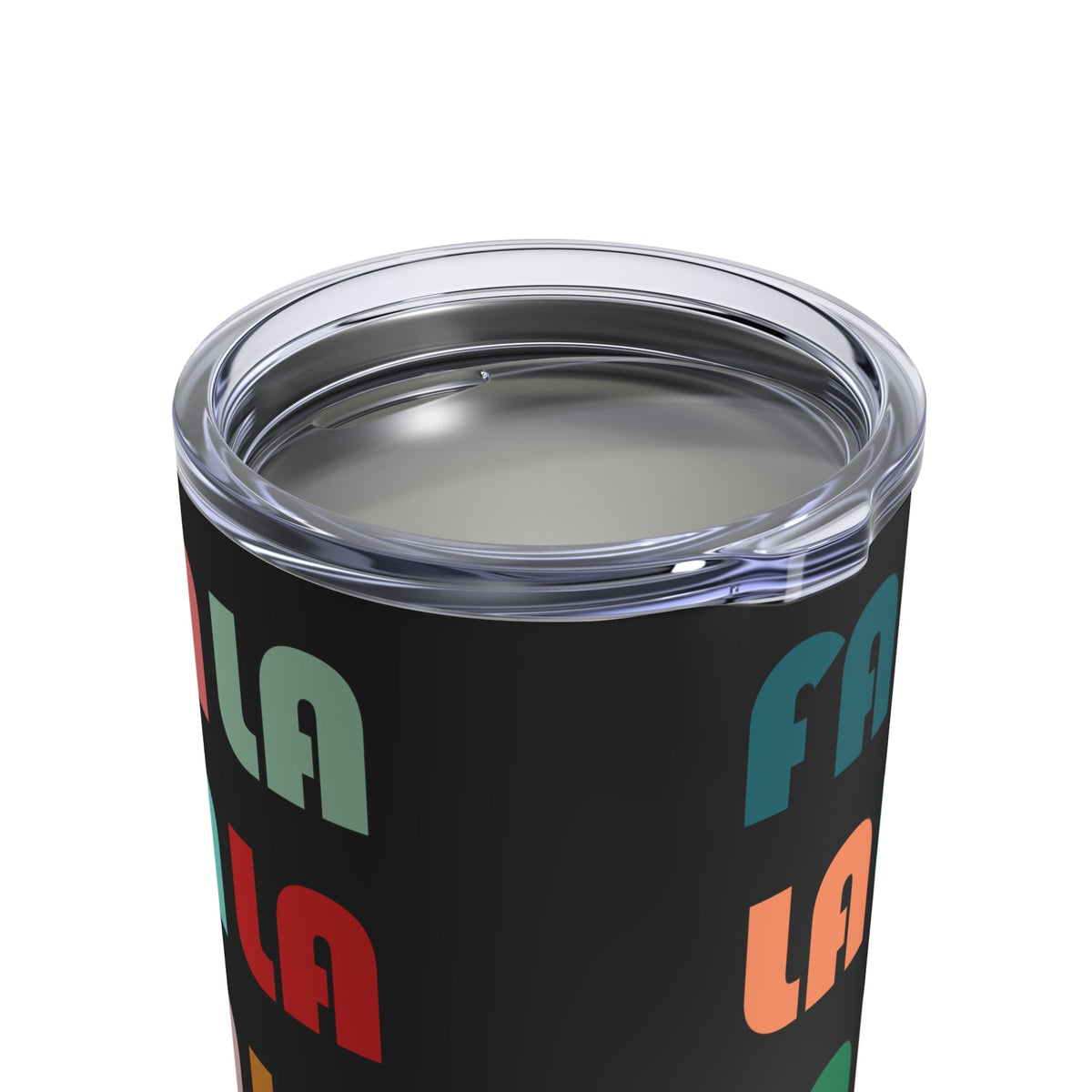 Fa La La La Retro Style Christmas Print Stainless Steel Tumbler 10oz