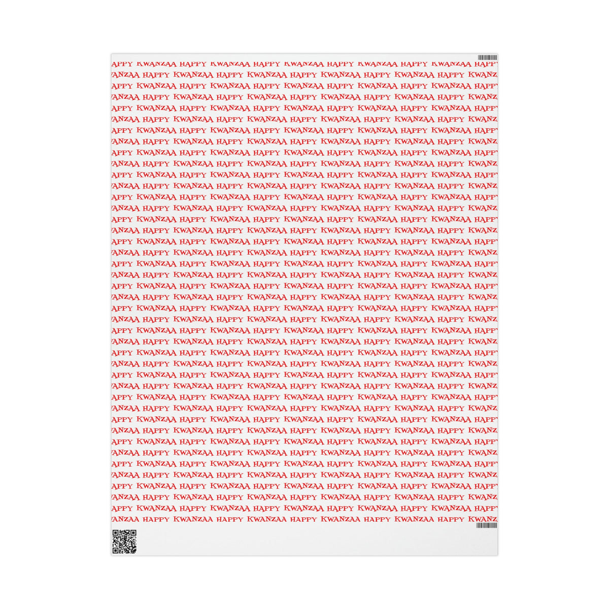 Happy Kwanzaa Red And White Atomic Retro Style Gift Wrap Paper - Glossy Or Matte