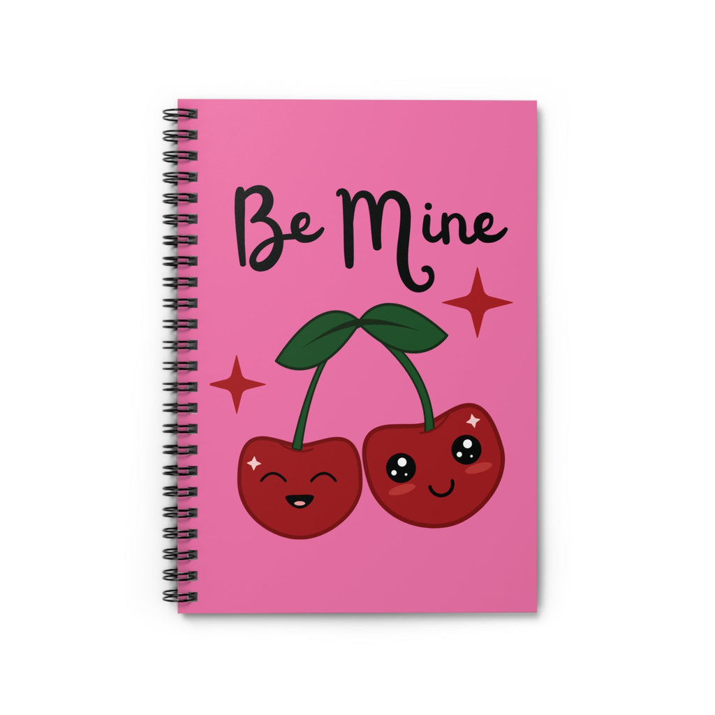 Retro Cherries Be Mine Spiral Journal - Stylish and Portable Notebook